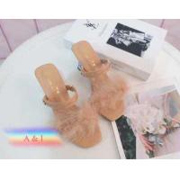 ราคา รองเท้าส้นแก้ว ขนนก ขนมิ้ง งานขายดีที่สุด (15733284866)