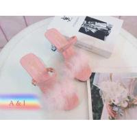 ราคา รองเท้าส้นแก้ว ขนนก ขนมิ้ง งานขายดีที่สุด (15733284872)