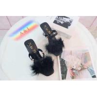 ราคา รองเท้าส้นแก้ว ขนนก ขนมิ้ง งานขายดีที่สุด (15733284854)