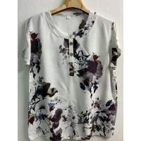 ราคา เสื้อลายดอกผ้าพริ้ว เสื้อผู้ใหญ่ เสื้อตอมกลมผ้าพริ้ว เสื้อลายดอกผ้าสปัน (7995676477)