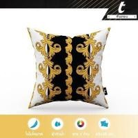 ราคา หมอนอิง tFactory ลาย Luxury บรรจุใยไมโครเจล ใยขนเป็ดเทียม เกรดAAA หมอนพรีเมี่ยม สกรีนลายสองด้าน Size 40x40 45 x45 cm ของขวัญ (16549339892)