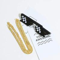 ราคา โมเสก แว่นมายคราฟ แว่นกันแดด เย็น แว่นตา แว่นตาอันธพาล 6 จุด MINECRAFT ชีวิตอันธพาลที่มีสีสัน (16607545738)