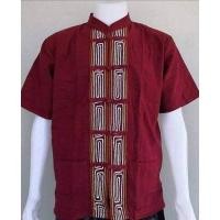 ราคา เสื้อพื้นเมือง เสื้อผ้าฝ้ายพื้นเมือง แต่งลายเชือก เสื้อผ้าฝ้ายผู้ชาย (9703935758)