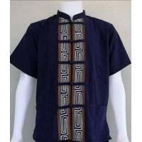 ราคา เสื้อพื้นเมือง เสื้อผ้าฝ้ายพื้นเมือง แต่งลายเชือก เสื้อผ้าฝ้ายผู้ชาย (9703935779)