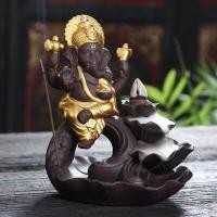 ราคา พระพิฆเนศ A05 พระพิฆเนศปางดูดทรัพย์ประทานพร ขนาด 10 5 x10 5x 13 8 ซม งานเซรามิค รับฟรี กำยานควันธารน้ำตก 20 ชิ้น (15983415903)
