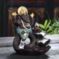 ราคา พระพิฆเนศ A05 พระพิฆเนศปางดูดทรัพย์ประทานพร ขนาด 10 5 x10 5x 13 8 ซม งานเซรามิค รับฟรี กำยานควันธารน้ำตก 20 ชิ้น (15983415905)