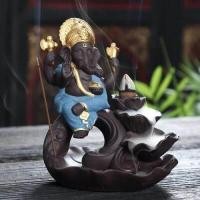 ราคา พระพิฆเนศ A05 พระพิฆเนศปางดูดทรัพย์ประทานพร ขนาด 10 5 x10 5x 13 8 ซม งานเซรามิค รับฟรี กำยานควันธารน้ำตก 20 ชิ้น (15983415906)