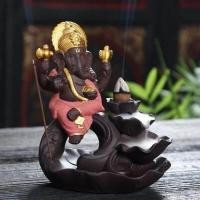 ราคา พระพิฆเนศ A05 พระพิฆเนศปางดูดทรัพย์ประทานพร ขนาด 10 5 x10 5x 13 8 ซม งานเซรามิค รับฟรี กำยานควันธารน้ำตก 20 ชิ้น (15983415904)