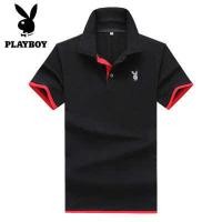 ราคา เสื้อ playboy ของแท้ ผู้ชายใหม่แขนสั้นผู้ชายเสื้อโปโลลำลองธุรกิจสีทึบง่ายแขนสั้น เสื้อยืดผู้ชาย (4348660552)