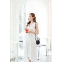 ราคา เดรสคอวี อัดพลีท dree V peet สีเยอะมาก เดรสพลีทดารา ชุดคลุมท้อง (10322106245)