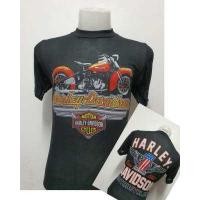 ราคา เสื้อยืดฮาเลย์ Harley Davidson ผ้าบาง50 ผ้ามุ้ง ผ้าบางใส่สบาย สไตล์วินเทจ ป้ายVintage 3D EMBLEM S M L XL (9038105666)