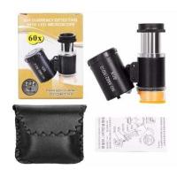 ราคา กล้องขยาย 60เท่า พร้อมไฟLED UV microscope 60x Led UV แว่นขยายขนาดเล็ก กล้องส่องพระ เครื่องประดับ ตรวจธนบัตร Magnifier รวมถ่าน กล้องจิ๋วแถมกระเป๋าหนังPU (16467893929)