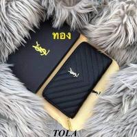 ราคา กระเป๋าสตางค์YSL กระเป๋าสตางค์แฟชั่น กระเป๋าแบบซิปรอบ ขนาด 8 นิ้ว สุดหรู (11567318171)