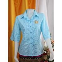 ราคา ร้านแชมป์อุดร เสื้อลูกไม้ผ้าบางคอปก มีมากกว่า 10 สี อก 40 42 44 46 48 50 เสื้อเชิ้ต ชุดไปวัด เสื้อลูกไม้ผญ2022 เสื้อคนอ้วนผญ ชุดผ้าไทยหญิง (13300607579)