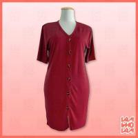 ราคา ส่งเร็ว ส่งไว เดรส ผ้าร่อง ไฮโซ สำหรับ สาวอวบ สาวอ้วน คนอ้วน อวบ Plus size (16207186251)