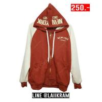 ราคา ซิปเหล็ก เสื้อคลุมกันหนาว New York เสื้อแขนยาว เสื้อกันหนาว เสื้อฮู้ด เสื้อกันหนาวมีฮู้ด hoodie เสื้อนิวยอร์ก (5814006122)