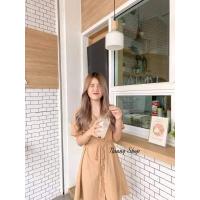 ราคา Cafe dress minimal style เดรสคอปกฮาวายสไตล์มินิมอล (10510871546)