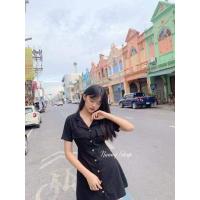 ราคา Cafe dress minimal style เดรสคอปกฮาวายสไตล์มินิมอล (10510871550)