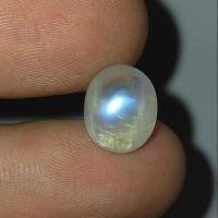 ราคา พลอย หลังเบี้ย มูนสโตน มุกดาหาร เหลือบ ฟ้า น้ำเงิน ธรรมชาติ แท้ Natural Blue Flash Moonstone หนัก 5 49 กะรัต (8893642006)