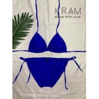 ราคา ชุดว่ายน้ำบิกินี่ผูกคอผูกหลังมีฟองน้ำM 2XL (10497663473)