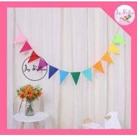 ราคา ธงตกแต่งผ้าสักกะหลาดร้อยเชือกให้แล้ว ขนาด 14 5 x 14 5 cm รวม 12 แผ่น พร้อมส่งจากกรงุเทพ ธง Banner ธงราว ป้ายแขวน ธงสามเหลี่ยมงานวันเกิด คริสมาส ปีใหม่ งานวัด ออกร้าน บูธขายข (16195282014)