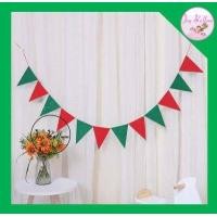 ราคา ธงตกแต่งผ้าสักกะหลาดร้อยเชือกให้แล้ว ขนาด 14 5 x 14 5 cm รวม 12 แผ่น พร้อมส่งจากกรงุเทพ ธง Banner ธงราว ป้ายแขวน ธงสามเหลี่ยมงานวันเกิด คริสมาส ปีใหม่ งานวัด ออกร้าน บูธขายข (16195185236)
