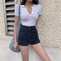 ราคา Hello Yim เสื้อไหมพรมร่องใหญ่คอปก แหวกอกลึก สุดเซ็กซี่สีพาสเทล No 3008 (9439177132)