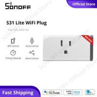 ราคา SONOFF S31 Lite WiFi สมาร์ท US Plug อุปกรณ์ตั้งเวลาปลั๊กอัจฉริยะแบบไร้สาย APP เสียงควบคุมอุปกรณ์15A 100 240V AC สนับสนุน Alexa G Gle Assistant (7802749626)