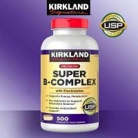 ราคา Kirkland Super B Complex Exp 03 2024 วิตามินบีรวม with Electrolytes 500 Tablets (3342492900)