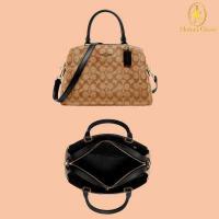 ราคา กระเป๋าสะพายข้าง COACH 91495 LILLIE CARRYALL IN SIGNATURE CANVAS IMCBI (9596376823)