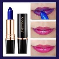 ราคา LilyBeatuy ขายดี แท้ ลิปสติกเปลี่ยนสี ลิปสติกกันน้ำติดทนนาน ลิปสีน้ำเงิน ลิปสติกเปลี่ยนสีดอกไม้คริสตัลเจลลี่ ลิปสติกเปลี่ยนสีอุณหภูมิไม่ติดถ้วยให้ความชุ่มชื้นยาวนาน (16393725009)