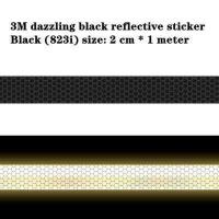 ราคา 3M Black Tape Reflective Tape Sticker Diamond Grade Adhesive Safety Mark Warning Tape Bike Automobiles Motorcycle Car Styling (15927007069)