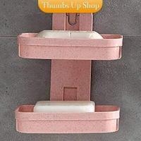 ราคา ที่วางสบู่ 2 ชั้น ติดผนัง กล่องสบู่ ชั้นวางของแบบติดผนัง ชั้นวางของพลาสติก ที่ใส่สบู่ก้อน Soap Box (12723923286)