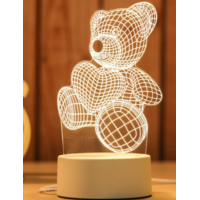 ราคา Double lucky 3Dโคมไฟอะคริลิค LED ตกแต่งห้องนอน โคมไฟตั้งโต๊ะเล็ก ๆ 3 มิติ USBไฟกลางคืน ไฟห้องนอน โคมไฟตั้งโต๊ะ (15558310685)