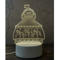 ราคา Double lucky 3Dโคมไฟอะคริลิค LED ตกแต่งห้องนอน โคมไฟตั้งโต๊ะเล็ก ๆ 3 มิติ USBไฟกลางคืน ไฟห้องนอน โคมไฟตั้งโต๊ะ (15558310697)