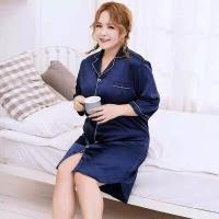 ราคา JSM Shop99 ชุดนอนกระโปรงผ้าซาติน ชุดนอนผ้าซาติน ไซส์ใหญ่ 3XL 6XL สาวอวบ สาวอ้วน ใส่ได้สบายๆ (15707029726)