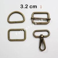 ราคา อะไหล่กระเป๋า 3 2 cm สีทองเหลือง ห่วงตัวดี ห่วงเหลี่ยม ห่วงปรับสาย ตะขอก้ามปู ห่วงทำสายกระเป๋า (17196271816)