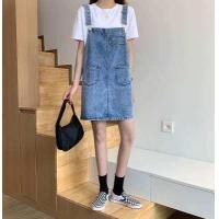 ราคา ชุดเอี๊ยมยีนส์ขายาว กระโปรงยีนส์ผู้หญิงขายาว ฤดูใบไม้ร่วง ใหม่ กระโปรงยีนส์ทรงสลิมฟิตสไตล์เกาหลี กระโปรงทรงเอทรงหลวม กระโปรงสไตล์เฮบเบิร์น (16029427167)