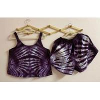 ราคา ชุดมัดย้อม สายเดี่ยวขาสั้น ชุดเซตเสื้อกางเกงมัดย้อม (9222286033)