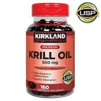 ราคา Kirkland Krill Oil Exp 03 2024 Omega 3 Astaxanthin 500 mg 160 Softgels พร้อมส่ง (8572891665)