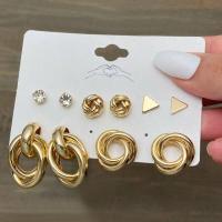 ราคา 17MILE Trendy Metal Pearl Stud Earrings Set For Women Vintage Gold Color Round Hoop Earrings Set 2021Earrings Jewelry Gifts (9135984566)