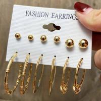 ราคา 17MILE Trendy Metal Pearl Stud Earrings Set For Women Vintage Gold Color Round Hoop Earrings Set 2021Earrings Jewelry Gifts (9135984577)