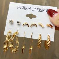 ราคา 17MILE Trendy Metal Pearl Stud Earrings Set For Women Vintage Gold Color Round Hoop Earrings Set 2021Earrings Jewelry Gifts (9135984575)