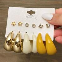 ราคา 17MILE Trendy Metal Pearl Stud Earrings Set For Women Vintage Gold Color Round Hoop Earrings Set 2021Earrings Jewelry Gifts (9135984569)