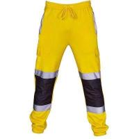 ราคา Hi Vis Viz กางเกงสะท้อนแสงสำหรับผู้ชายมองเห็นได้ชัดเจน กางเกงทำงานกางเกงวอร์มกางเกงวิ่ง (10637293002)