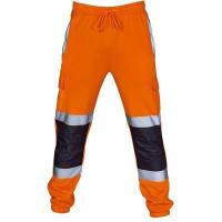 ราคา Hi Vis Viz กางเกงสะท้อนแสงสำหรับผู้ชายมองเห็นได้ชัดเจน กางเกงทำงานกางเกงวอร์มกางเกงวิ่ง (10637106991)
