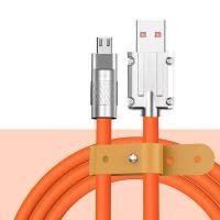 ราคา 120W 4A USB โลหะผสมสังกะสี Fast Charging Micro Data Transfer Cable Liquid Soft Silica Gel สายชาร์จ Bold Data Line 1M 2M (16941820555)