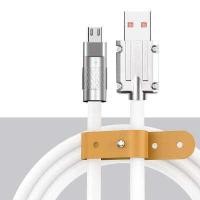 ราคา 120W 4A USB โลหะผสมสังกะสี Fast Charging Micro Data Transfer Cable Liquid Soft Silica Gel สายชาร์จ Bold Data Line 1M 2M (16941820557)