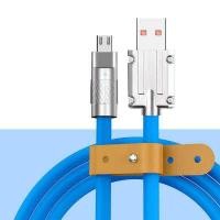 ราคา 120W 4A USB โลหะผสมสังกะสี Fast Charging Micro Data Transfer Cable Liquid Soft Silica Gel สายชาร์จ Bold Data Line 1M 2M (16941820554)