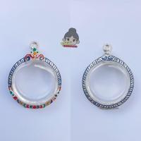 ราคา กรอบพระใส่เหรียญกลม กรอบพระเงินผสม กว้าง3สูง3cm ขนาดจอกระจก (13199302186)